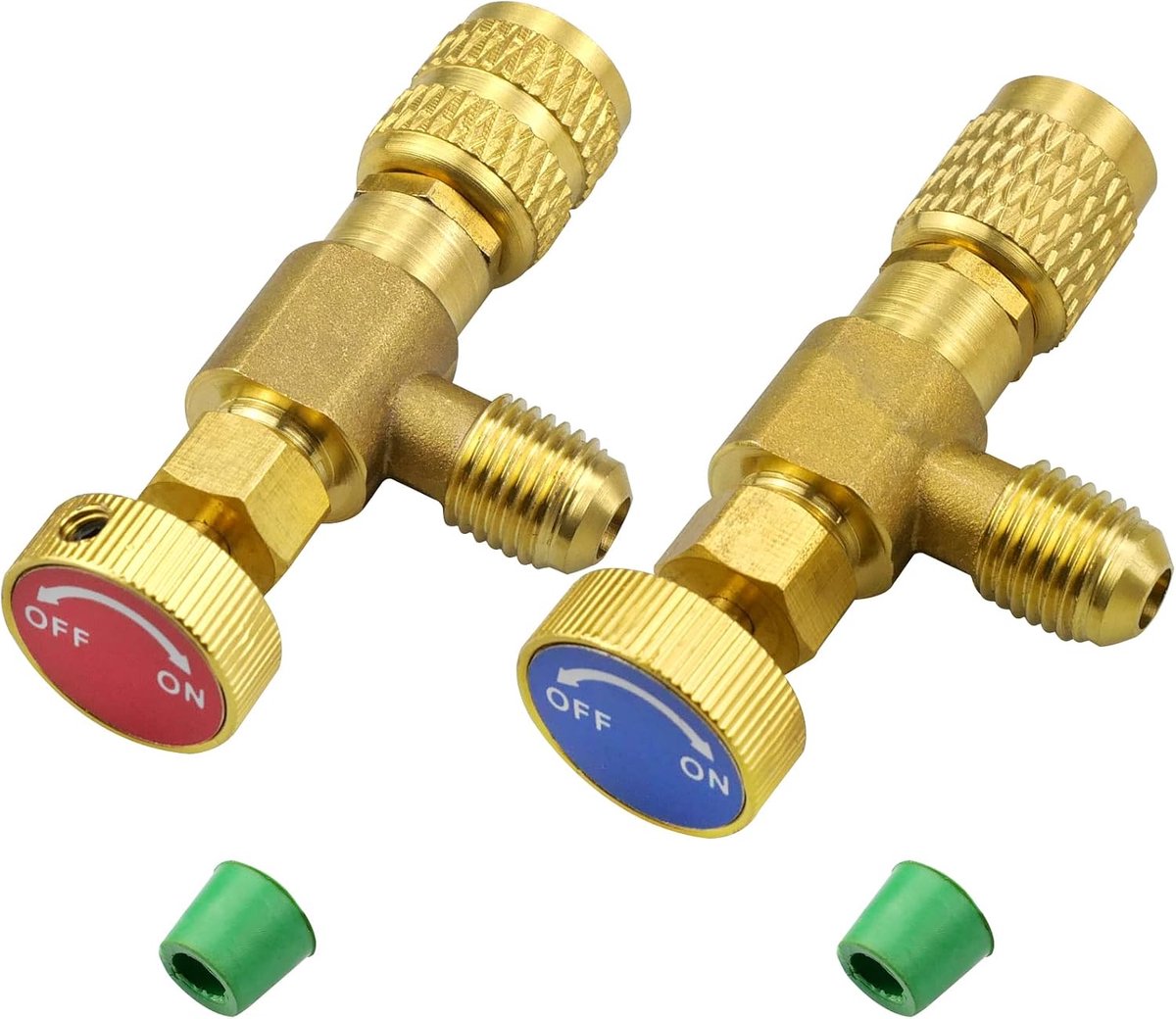 Refrigerant Valve Adapter 1/4 Inch SAE - Messing - Duurzaam en veilig - Geschikt voor airconditioning - ShopVlot