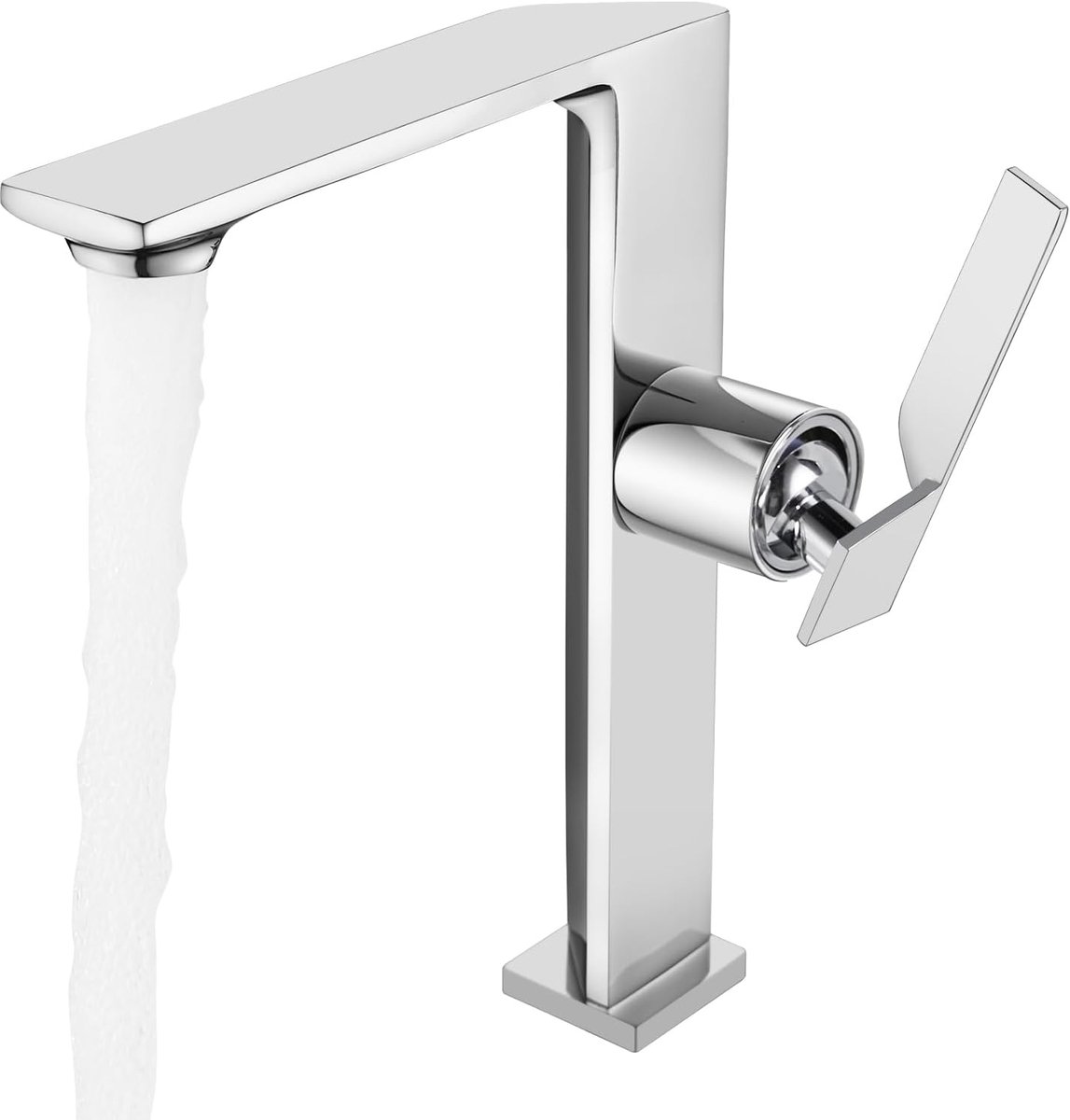 Badkraan hoog chroom - modern design - duurzame kwaliteit - ideaal voor elke badkamer - ShopVlot