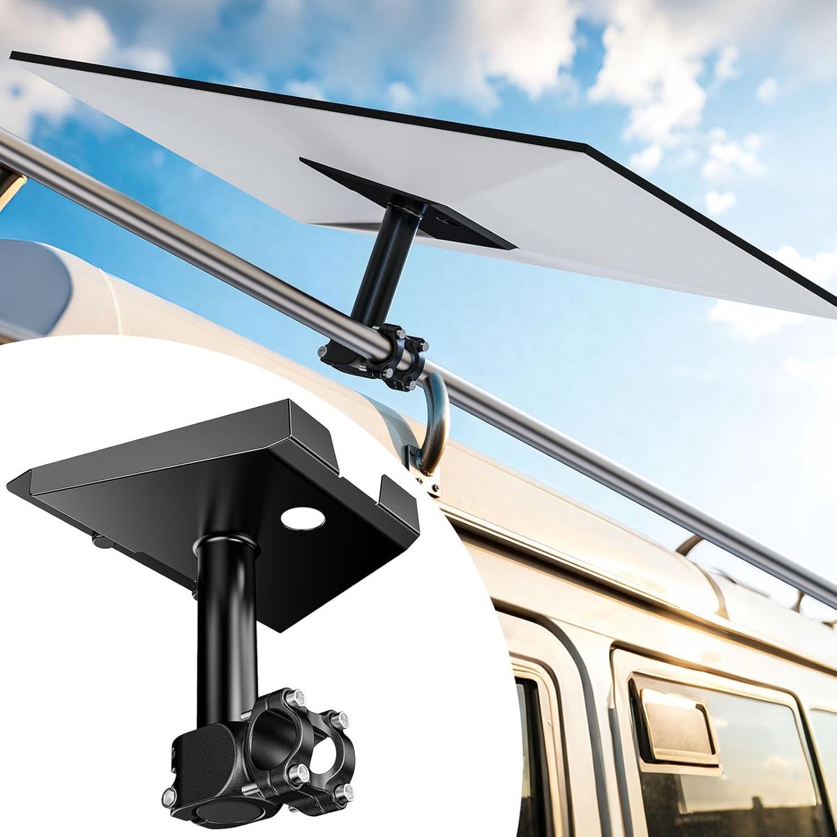 Starlink Gen 3 RV Ladder Mount - Aluminium & Robuust Metaal - Verstelbaar 2-3 cm - Geschikt voor Daken en SUV's - ShopVlot