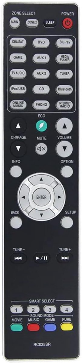 Afstandsbediening RC025SR - Vervanging voor Marantz AV Surround Receiver - Geschikt voor diverse modellen - ShopVlot
