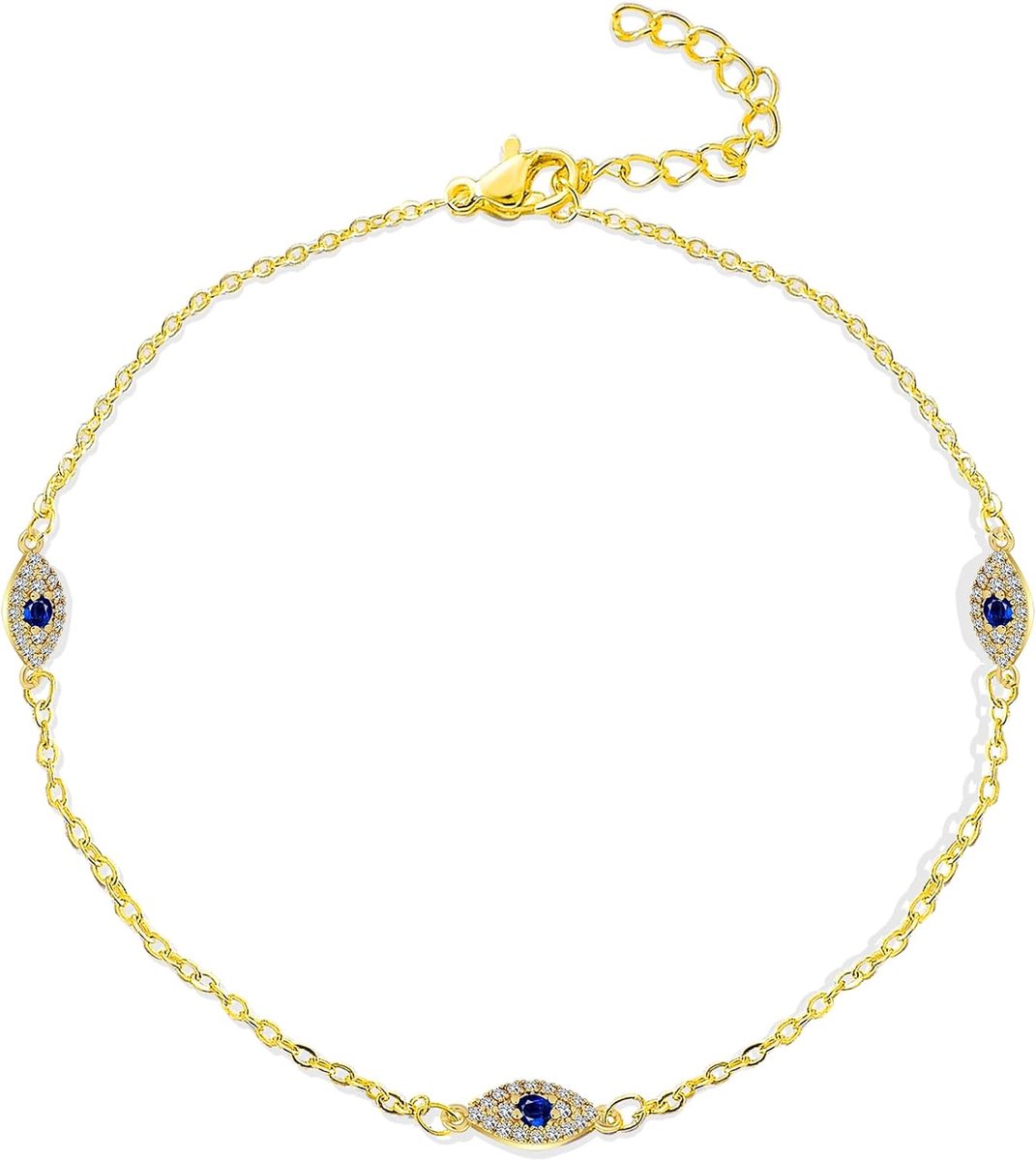 Anklet vrouwen - gouden glitter - waterdicht - verstelbare enkelband voor strandgebruik - ShopVlot