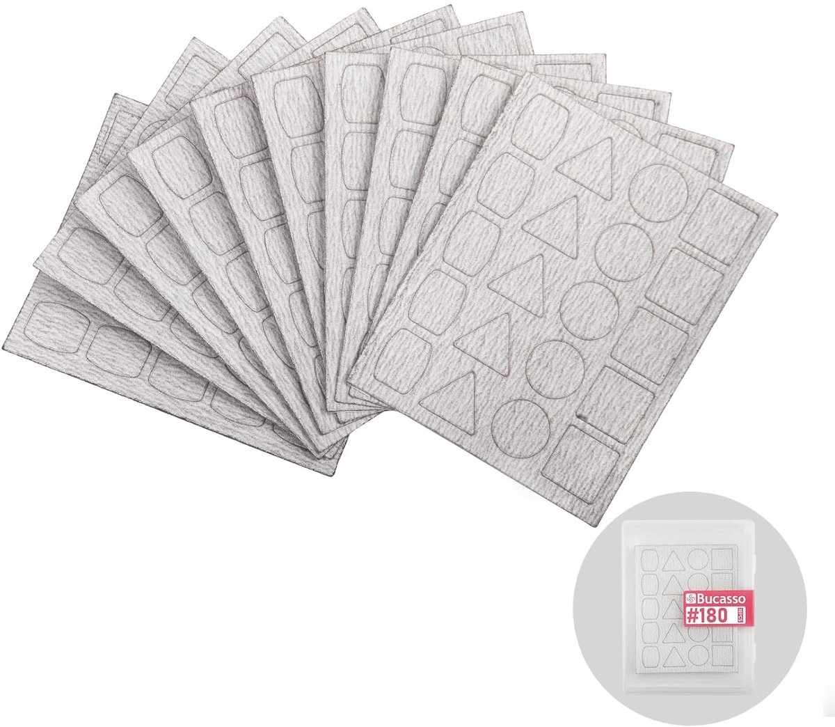 Schuurpapier voor pen schuurmachine PLH-1000, PLH-2000 - set van 10 - 20 pads per stuk - perfect voor gladde afwerking - ShopVlot