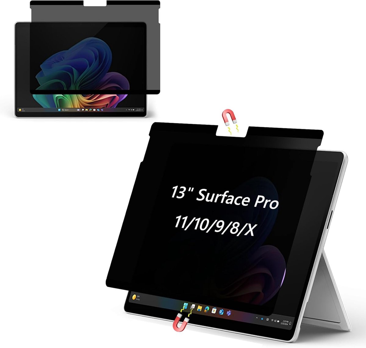 Privacyfilter voor Microsoft Surface Pro 11/10/9/8/X - Magnetisch - Anti-blauw licht - Bescherming tegen spionage - ShopVlot
