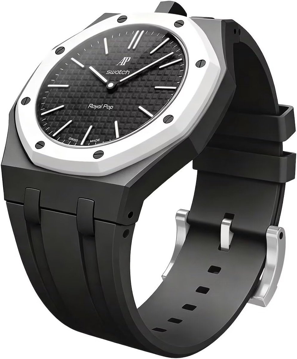 Horlogeband silicone - geschikt voor Swatch Royal Pop - keramische behuizing - comfortabel en waterproof - ShopVlot