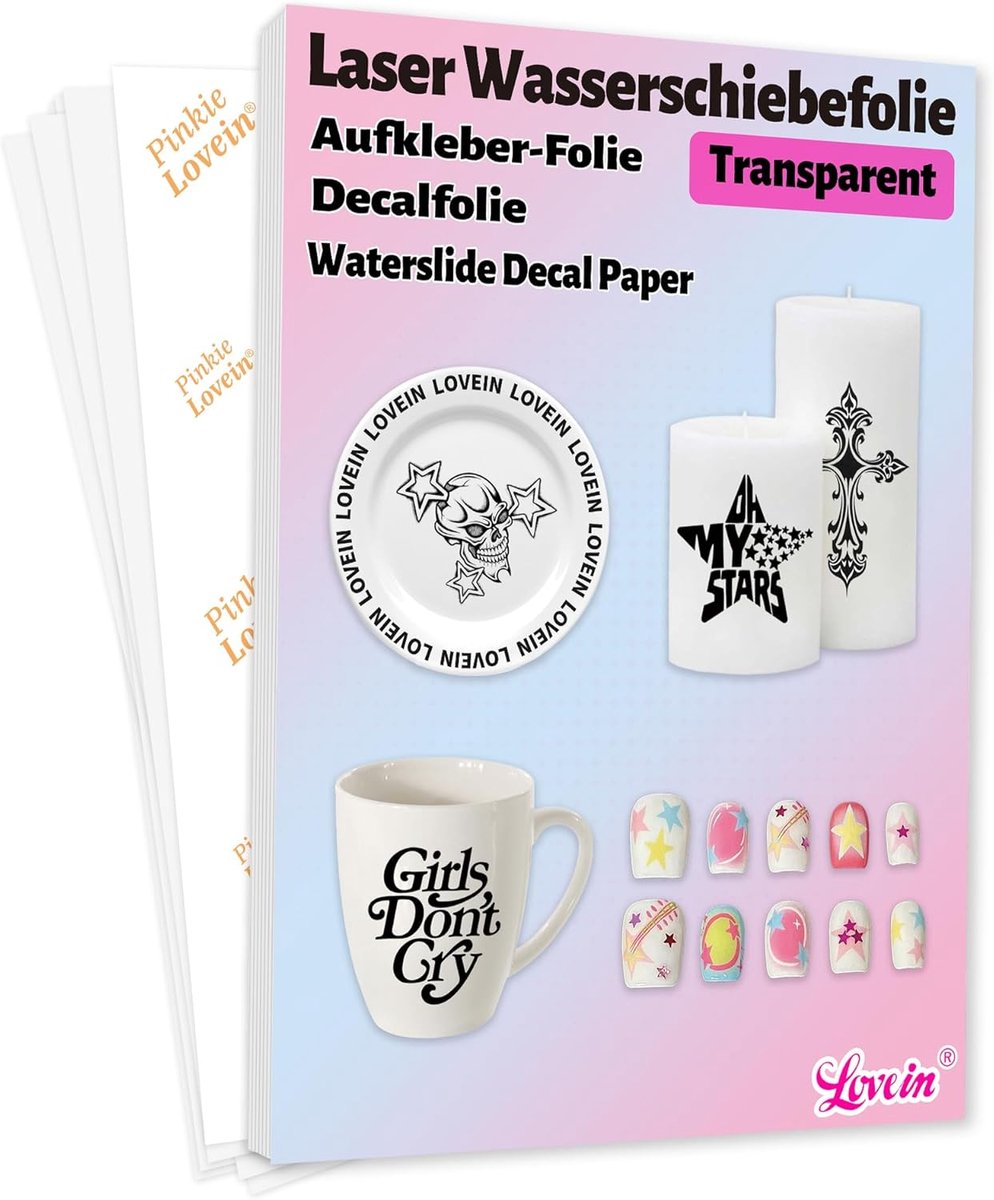 Laser waterslide film D-PK-8-10 - 1 stuk - hoge kwaliteit - ideaal voor creatief knutselen - ShopVlot