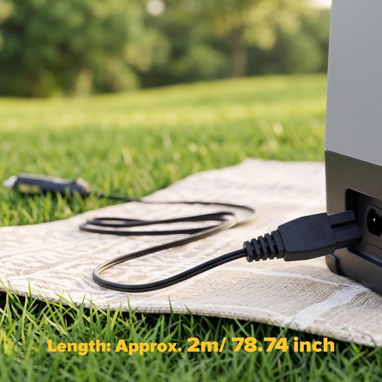 SnelShoppen - 2m 12V Koelbox Koelkast Aansluitkabel Sigarettenaansteker 2-Pin Stekker voor Elektrische Koelers, Ideaal voor Camping en Picknicks van Snelshoppen — afbeelding 5