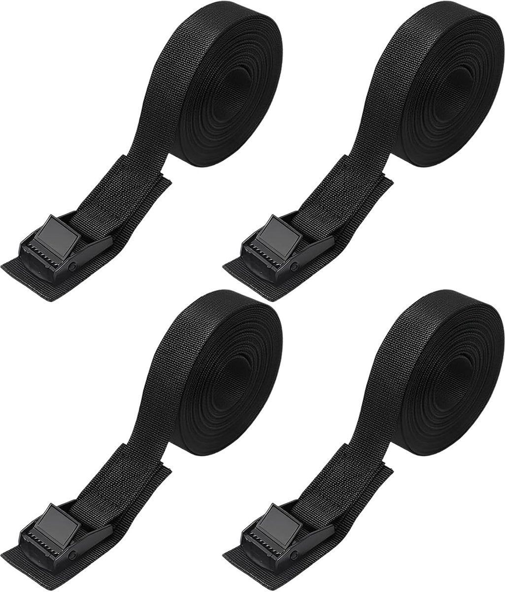 Fietsgordels set van 4 - 40 cm x 20 mm - stevige klampen - ideaal voor fietsen en bagage - ShopVlot