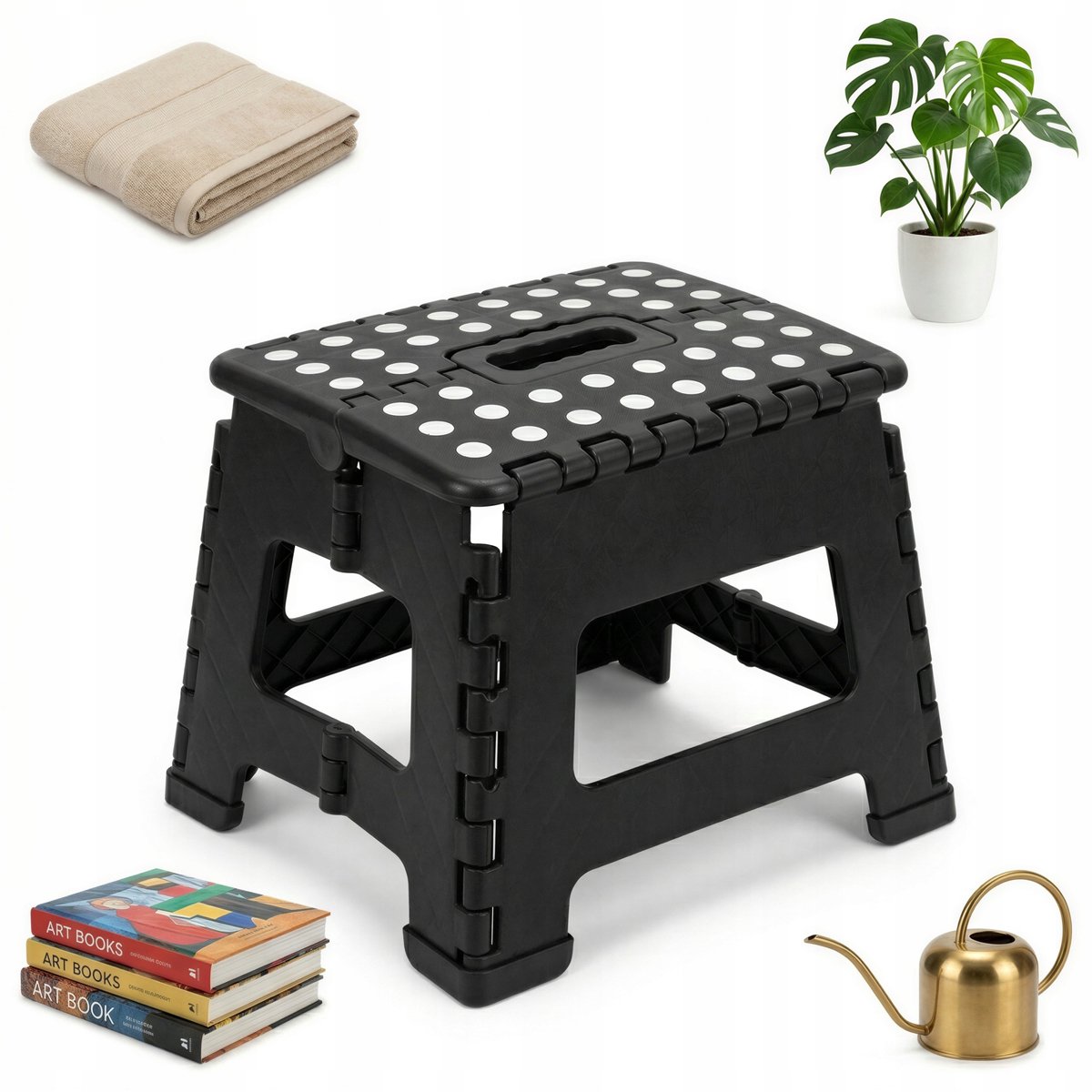 Opvouwbare pot zwart 32x24x22,5 cm - stevig en compact