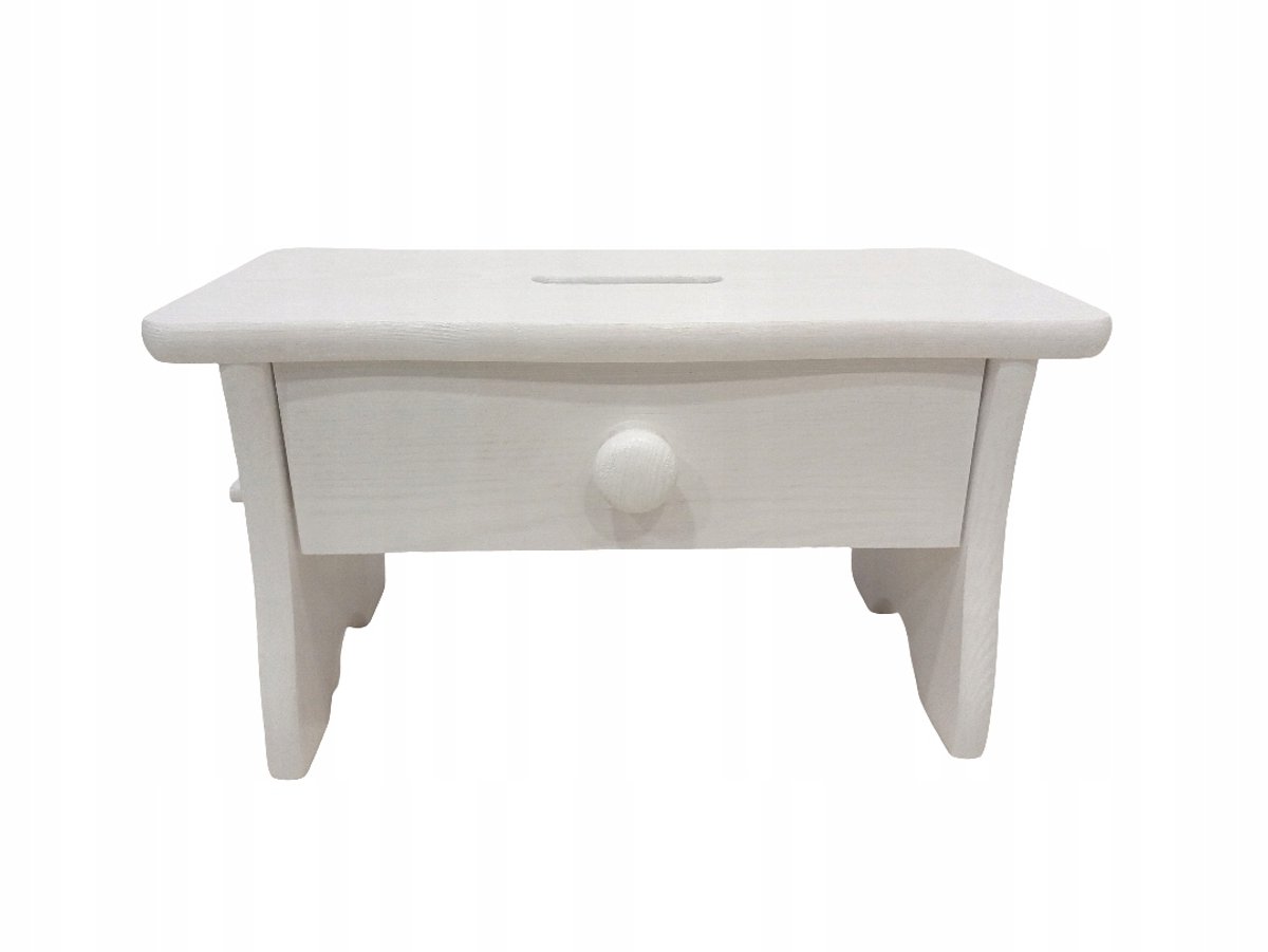 Wit Wit Houten Kinderpot met dienblad - 21 cm hoog