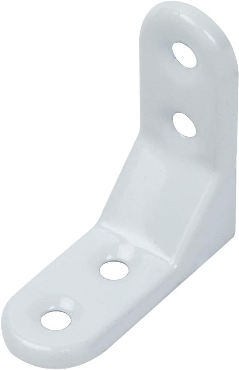 SnelShoppen - Hoekverbindingen 50x50mm - Set van 20 - Stalen Hoekstukken met Witte Kunststof Coating - Perfect voor Meubels en Klussen