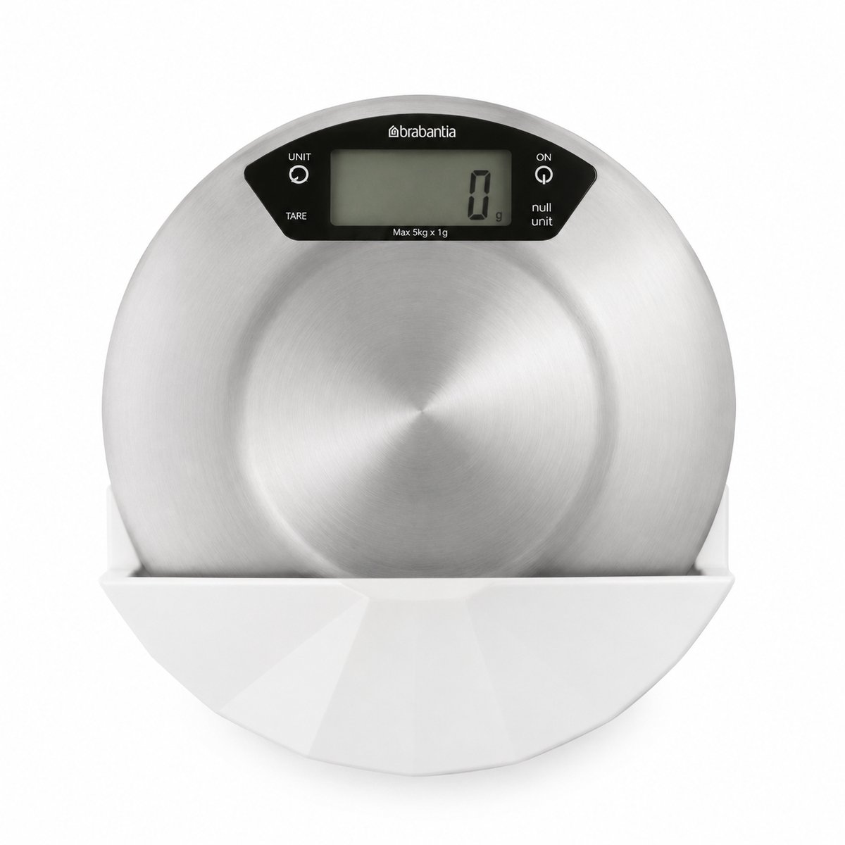 Keukenweegschaal Houder Geschikt Voor Brabantia - Ø 20 Cm - Wit - Wandhouder - Keuken Organizer - Ruimtebesparende Weegschaalhouder