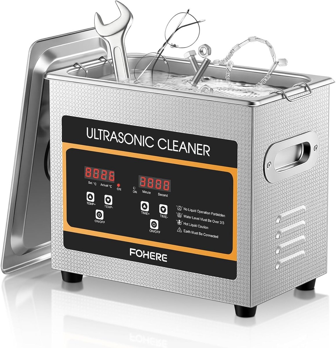 Ultrasoon reiniger - Professionele digitale reinigingsmachine - Verwarming en timer - Voor sieraden en auto-onderdelen - ShopVlot
