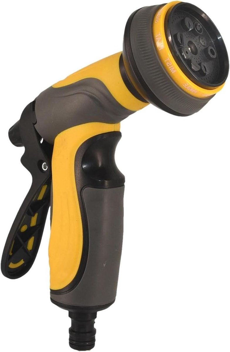 Slangmondstuk - Sproeikop Tuinslang - Tuinonderhoud - 10 Bewateringpatronen - 21.5 cm - Groen Geel