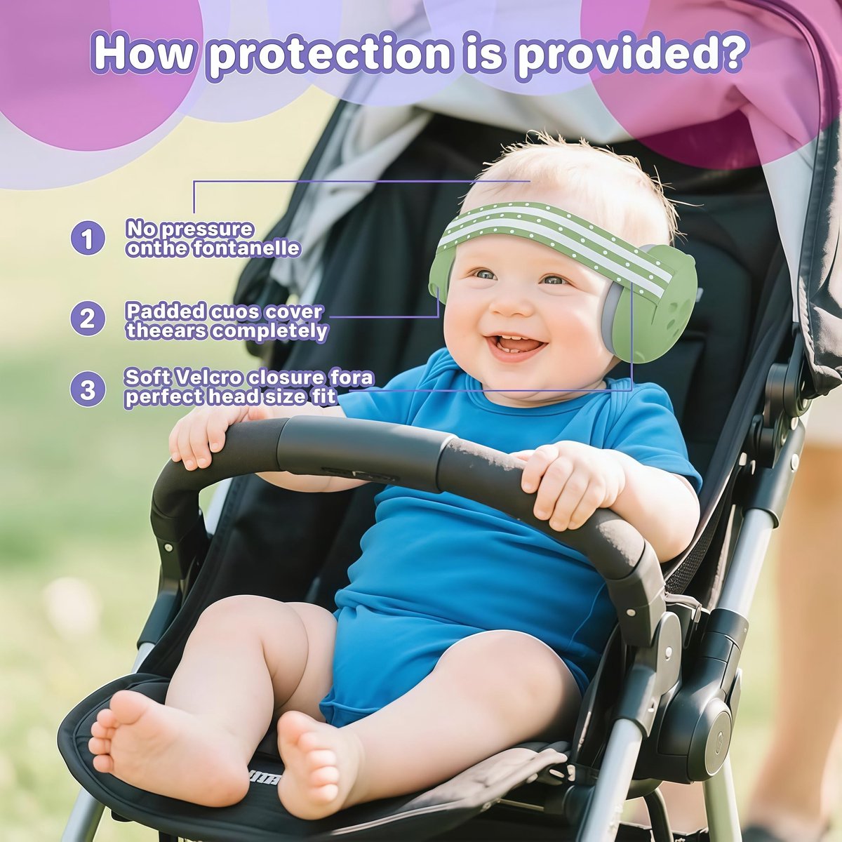 Baby Oorbeschermer Gehoorbescherming - Comfortabele Hoofdtelefoon voor Zuigelingen - Ruisonderdrukking - SnelShoppen