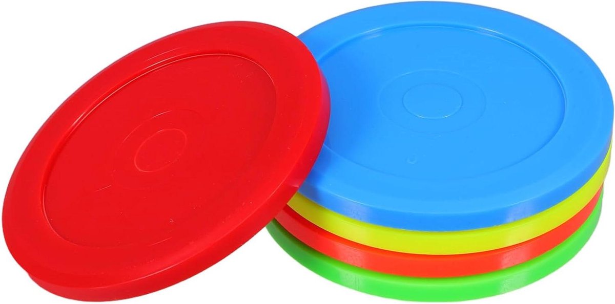 Mini Air Hockey Pucks - Tafelspel Vervangstukken - Vrijetijdsentertainment - Compact Ontwerp - 7.3 x 7.3 x 0.6 cm - Multi