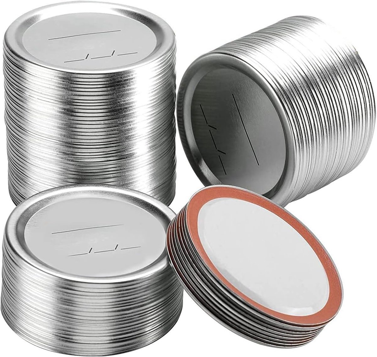 98 Count 70 mm reguliere mond canning deksel voor en kerr blikjes deksel - gedeelde metalen inmaakglazen deksel voor canning