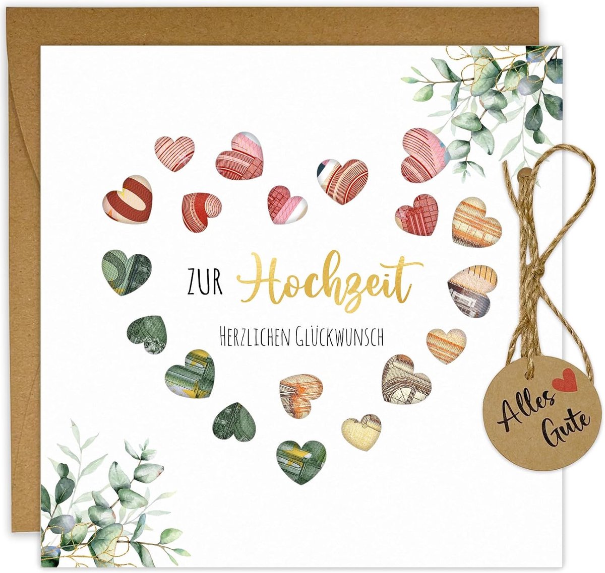 Huwelijkskaart Geldgeschenk met envelop, Geldgeschenk Huwelijk | Bruiloftscadeaus voor bruidspaar, huwelijkscadeau, geld, wenskaart, bruiloft