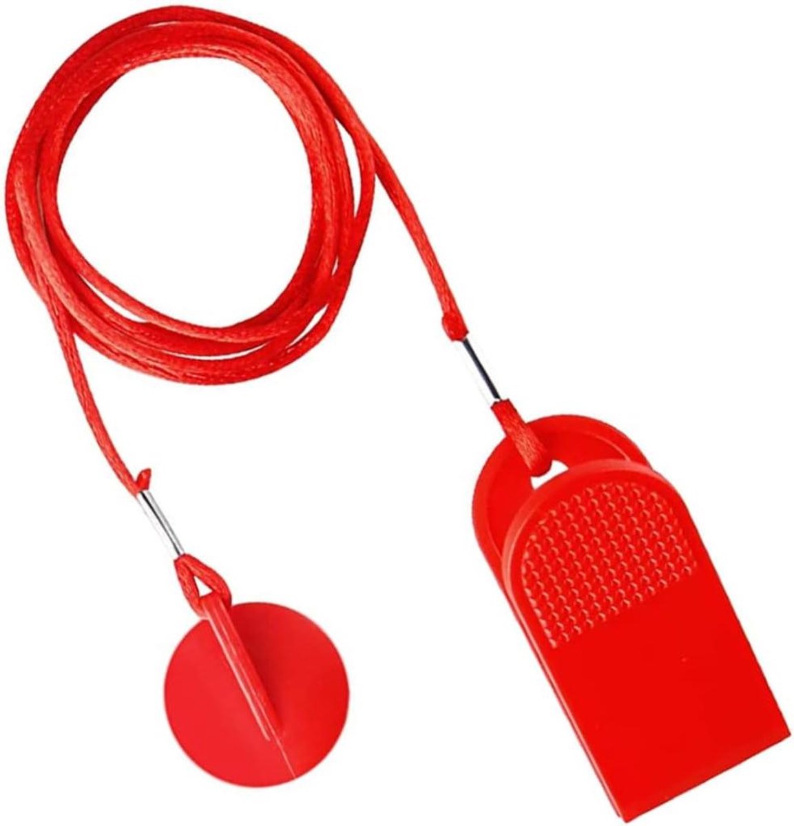 Loopband Veiligheidssleutel - Magneet Beveiliging Schakelaar - Veilig Trainen - Universele Ronde Schakelaar - 1 meter draad - Rood