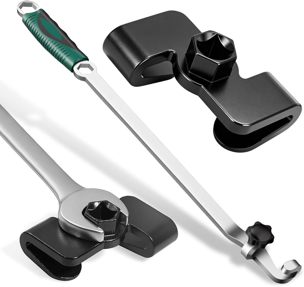 40 cm moersleutelverlenging, 1/2 inch aandrijving en 21 mm zeskantaandrijving, universele adapter, offset verlengsleutel, sleutelverlenging gereedschap voor mechanische reparaties in auto's, extra