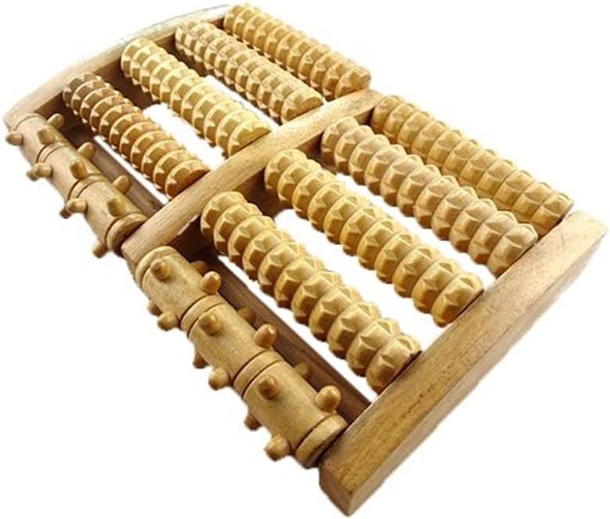 1 STKS houten voetvoet roller hout verzorging massage reflexologie ontspannen verlichting dubbele voet massage roller ontspannen en verlichten plantaire fasciitis
