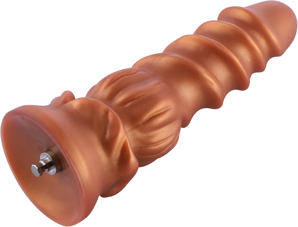 Dildo KlicLok Medium 23 cm - Flower Gold - 100% Premium Silicone - Sterke zuignap voor veelzijdig gebruik - SnelShoppen