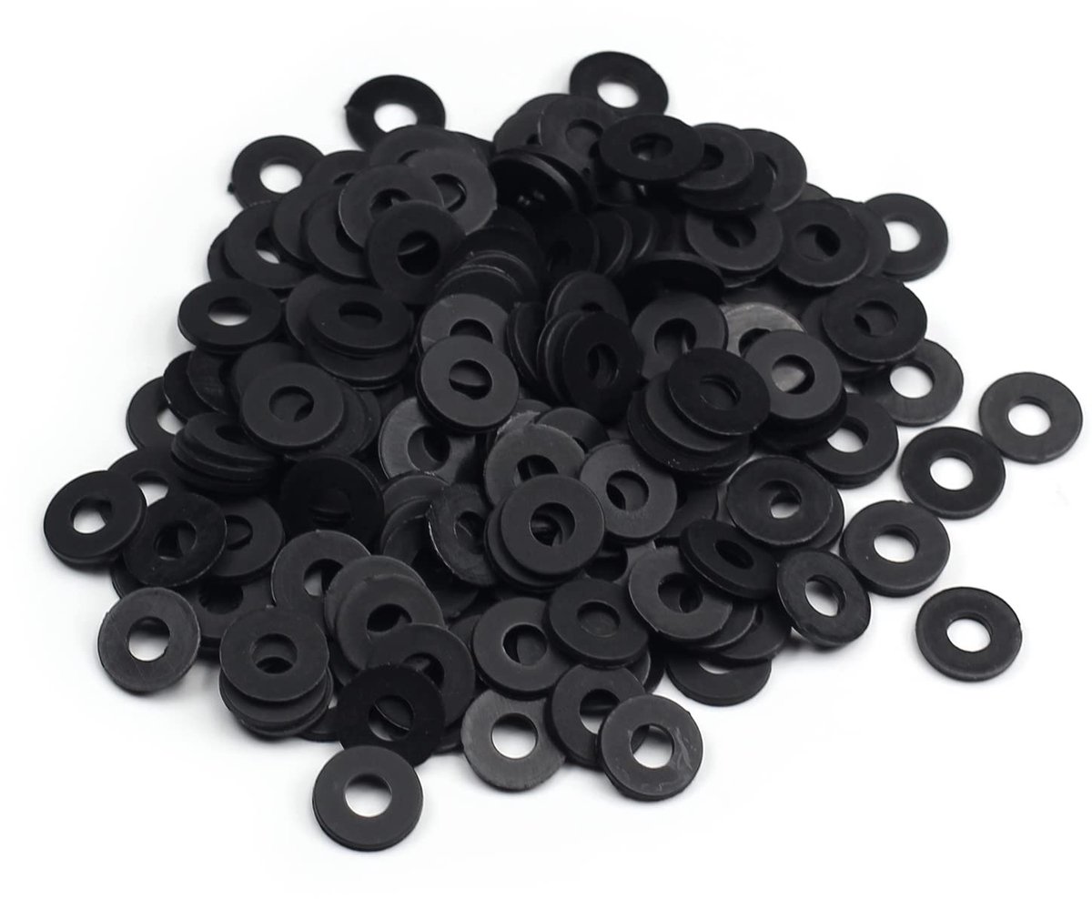 Nylon Platte Wasmachines M6 18mm OD 6mm ID 1.5mm Dikte voor Kraan Pijp Waterslang, Pack van 100