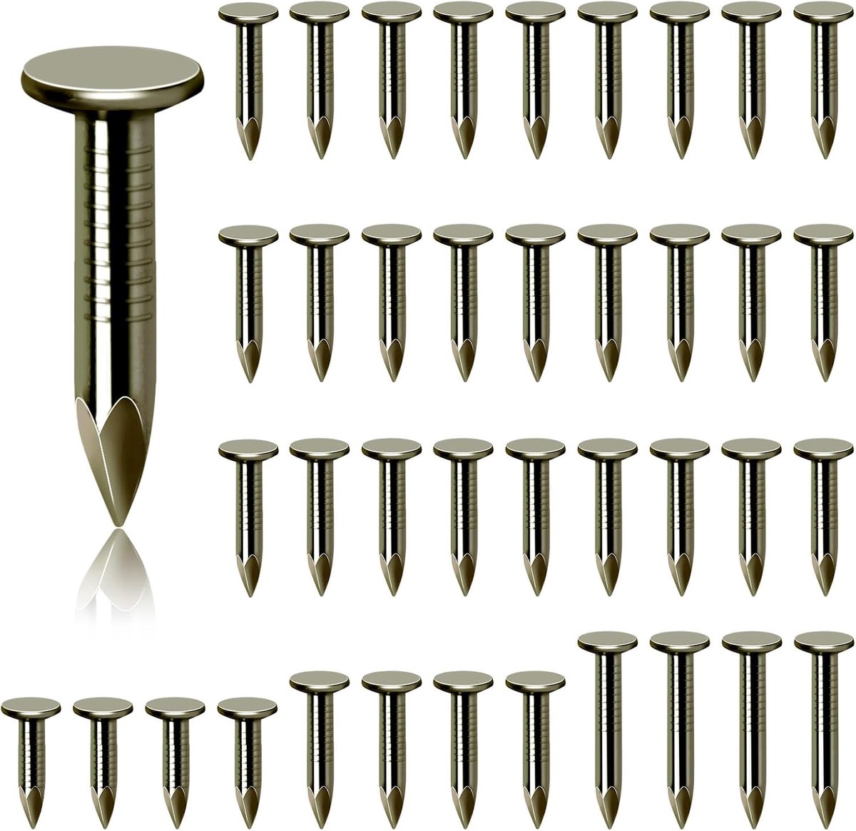300 stuks 2,5 cm stalen dakvilt nagels dakvilt pinnen clout nagels Countersunk hoofd vilt nagels voor het vastzetten van schuren daken, dakvilt leisteen planken, hout schuur tegels