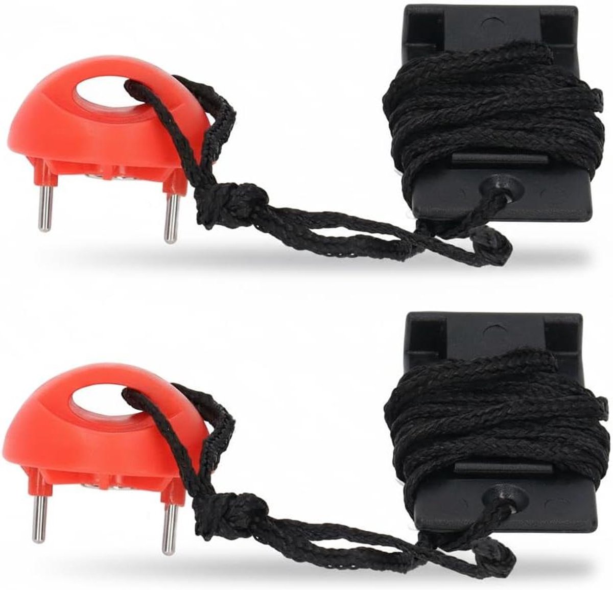 Loopband Veiligheidssleutel - Noodstop Schakelaar - Veilig Trainen - Magnetische Beveiliging - 2 stuks - Zwart