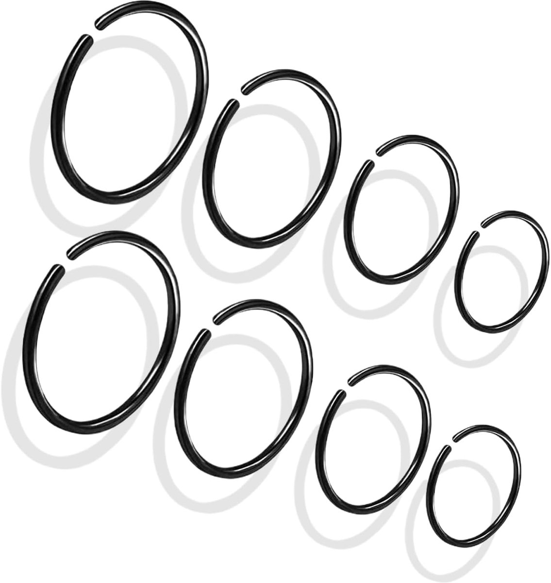 Ringen voor dames, elegante en hypoallergene vergulde koperen lichaamssieraden voor tragus helix septum oor