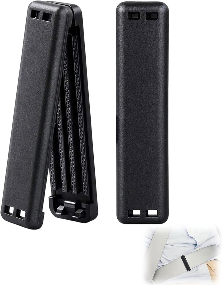 2 stuks veiligheidsgordelclips voor alle motorvoertuigen, veiligheidsgordelclip, voor alle groepen personen, gordelhouder, veiligheidsgordelversteller, compacte en praktische gordelstopper