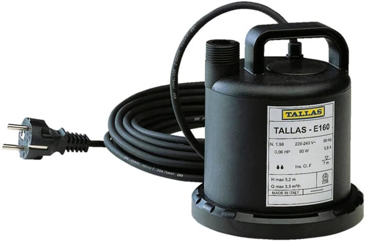 Dompelpomp 90 W - 3000 l/h capaciteit - 3 m opvoerhoogte - ideaal voor het leegpompen van water - SnelShoppen