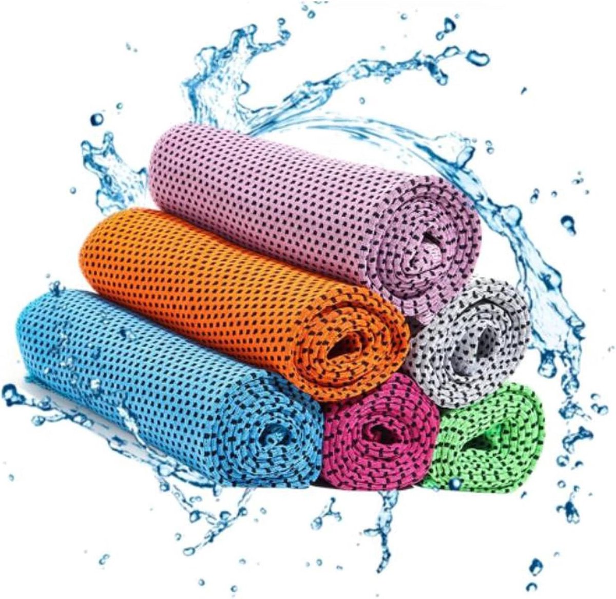Verkoelende Handdoeken - Microfiber Sport - Snel Afkoelen - Pure Fysieke Koeling - 5 Stuks - Diverse Kleuren
