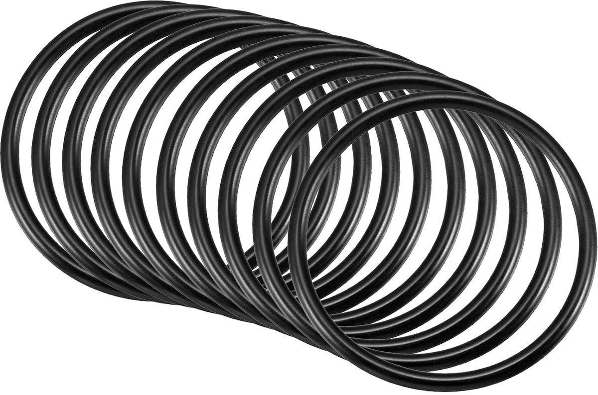 50 mm x 44 mm x 3 mm nitril rubberen afdichtingen x 10 stuks ronde afdichting voor waterkraan loodgieterswerk reparatie afdichting verbinding [zwart]