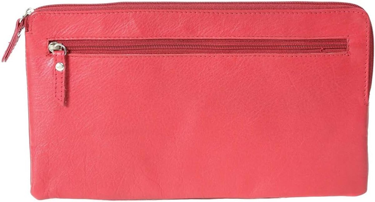 Bank Deposit Bag, Echt leer, rode Special-Edition'', Rood, 23,5x14cm, onbezorgd