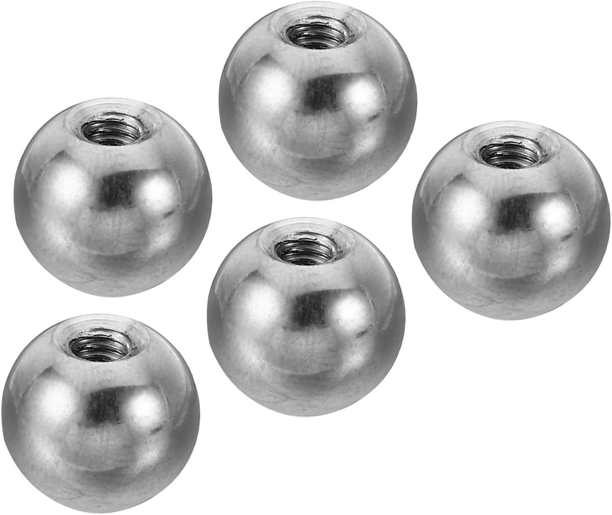 Moerknop 5 stuks M4 binnendraad 12 mm AD 304 roestvrij staal ronde bal schroef kap afdekking voor verlichting meubels DIY decoratie zilver