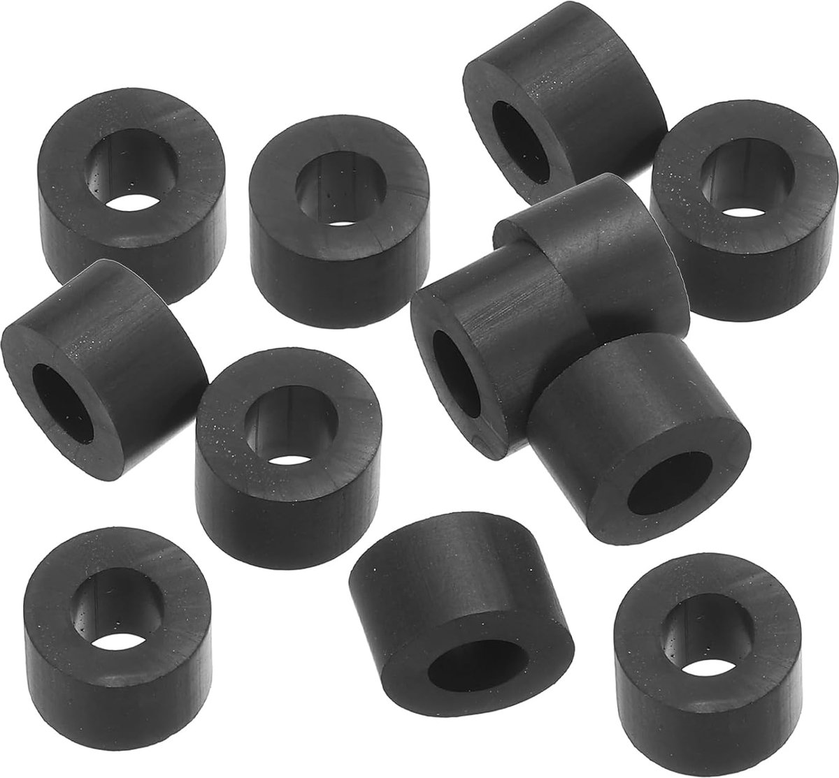 M8 rubberen sluitringen, rubberen afdichting, rond, 40 stuks, 8 mm ID, 16 mm OD, 10 mm dik, platte sluitringen, set, afdichtingsrubber voor kraanbuis, bevestigingsschroef, zwart