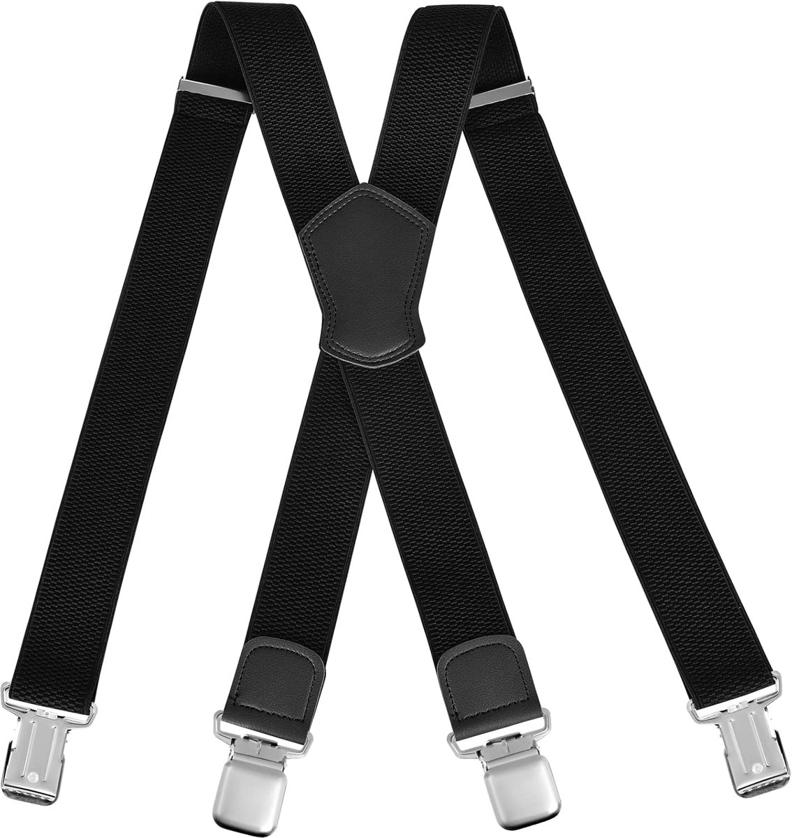 Suspenders voor mannen extra sterk 4cm - verstelbaar en elastisch - met 4 sterke metalen clips - SnelShoppen