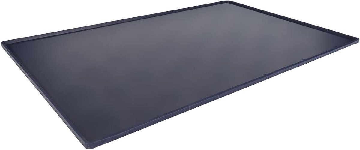 Voerbak Mat - Huisdier Placemat - Vloer Beschermen - Morsbestendig Design - 40 x 61 cm - Donkerblauw