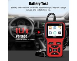 Auto Diagnoseapparaat - OBDII Scanner - Storingen Uitlezen - Brede Compatibiliteit - 64cm Kabel - Zwart