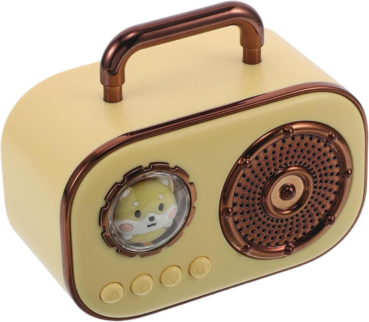 Draagbare Mini Speaker - Compacte Muziekbox - Muziek Luisteren - 360 Graden Surround Sound - 11 cm breed - Geel