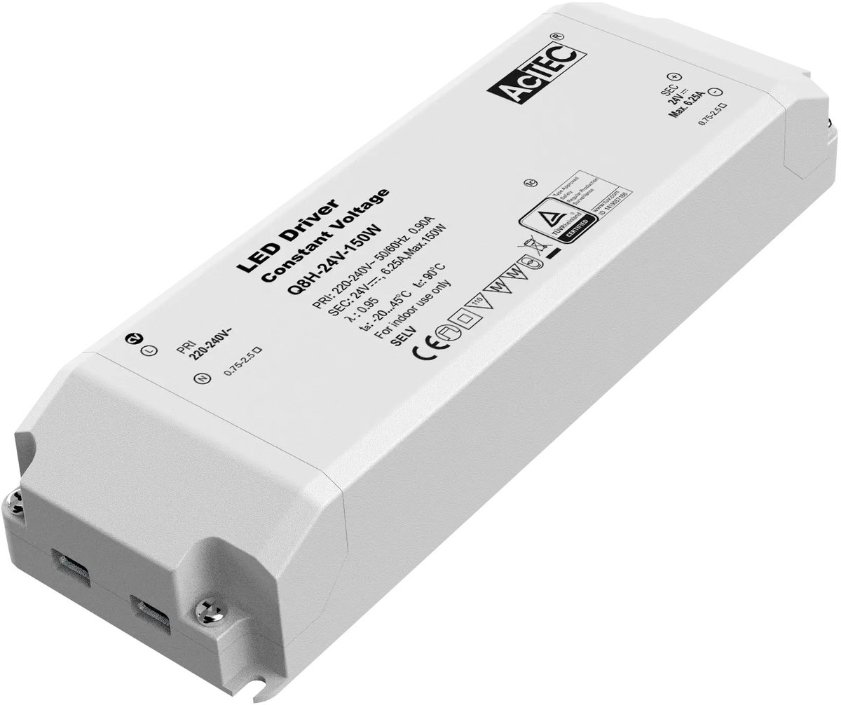 LED driver 24V naar 150W, constante spanning (CV), niet dimbaar, IP20 - voor LED strip verlichting