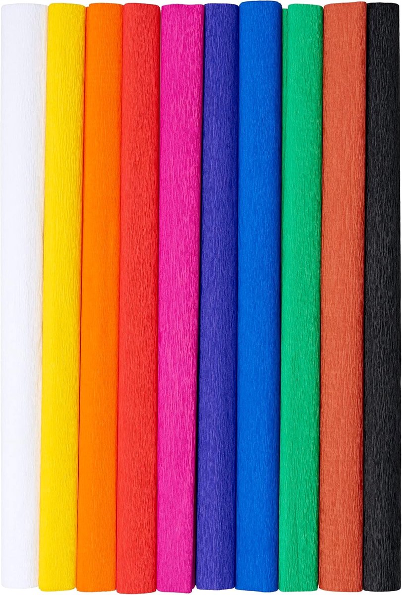 Papier 50 x 200 cm - Classic kleurmix - 10 stuks - ideaal voor knutselen - SnelShoppen