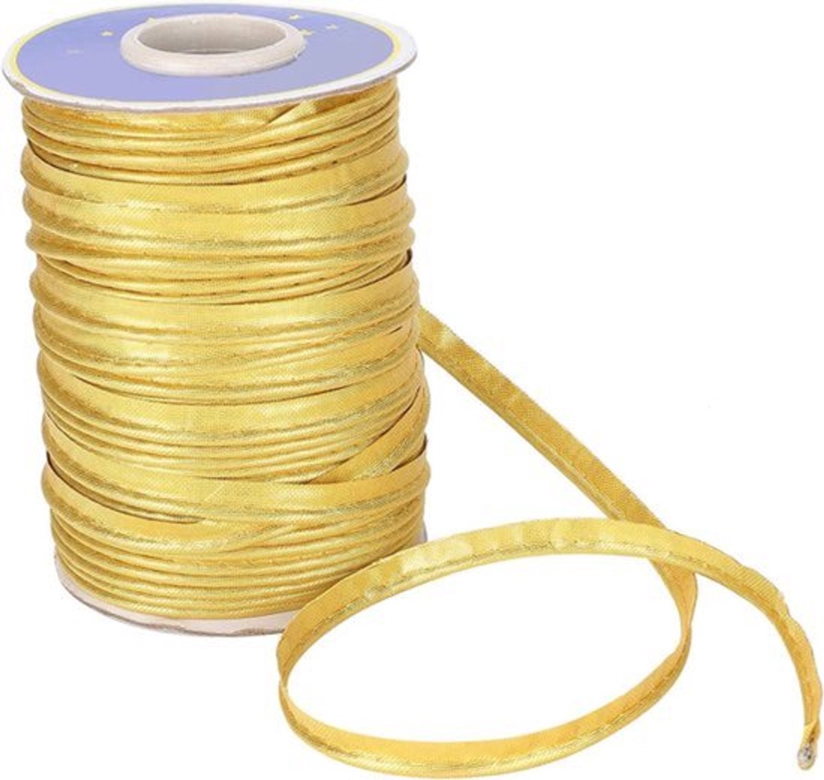 Piping Bias Tape Sparkly Crafts Gevlochten Trim Zilveren en Gouden Kledingtasjes voor Naaien (Goud)