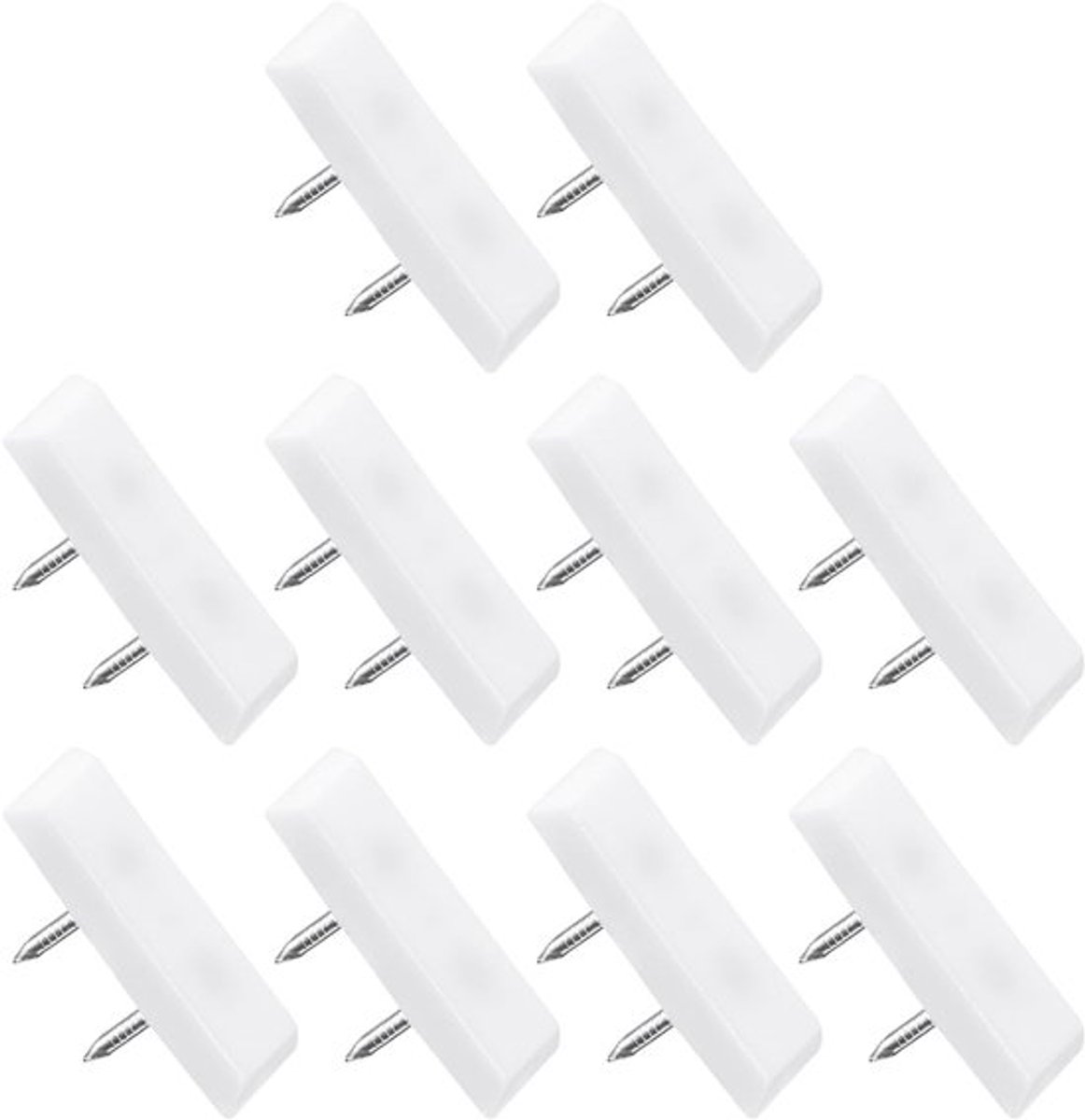 - Meubelpootjes spijker - meubels - kunststof - vierkante - pinnen - stoelglijders - stoelen bank - schuifregelaars - wit - geschikt voor - 31 mm - 40 stuks