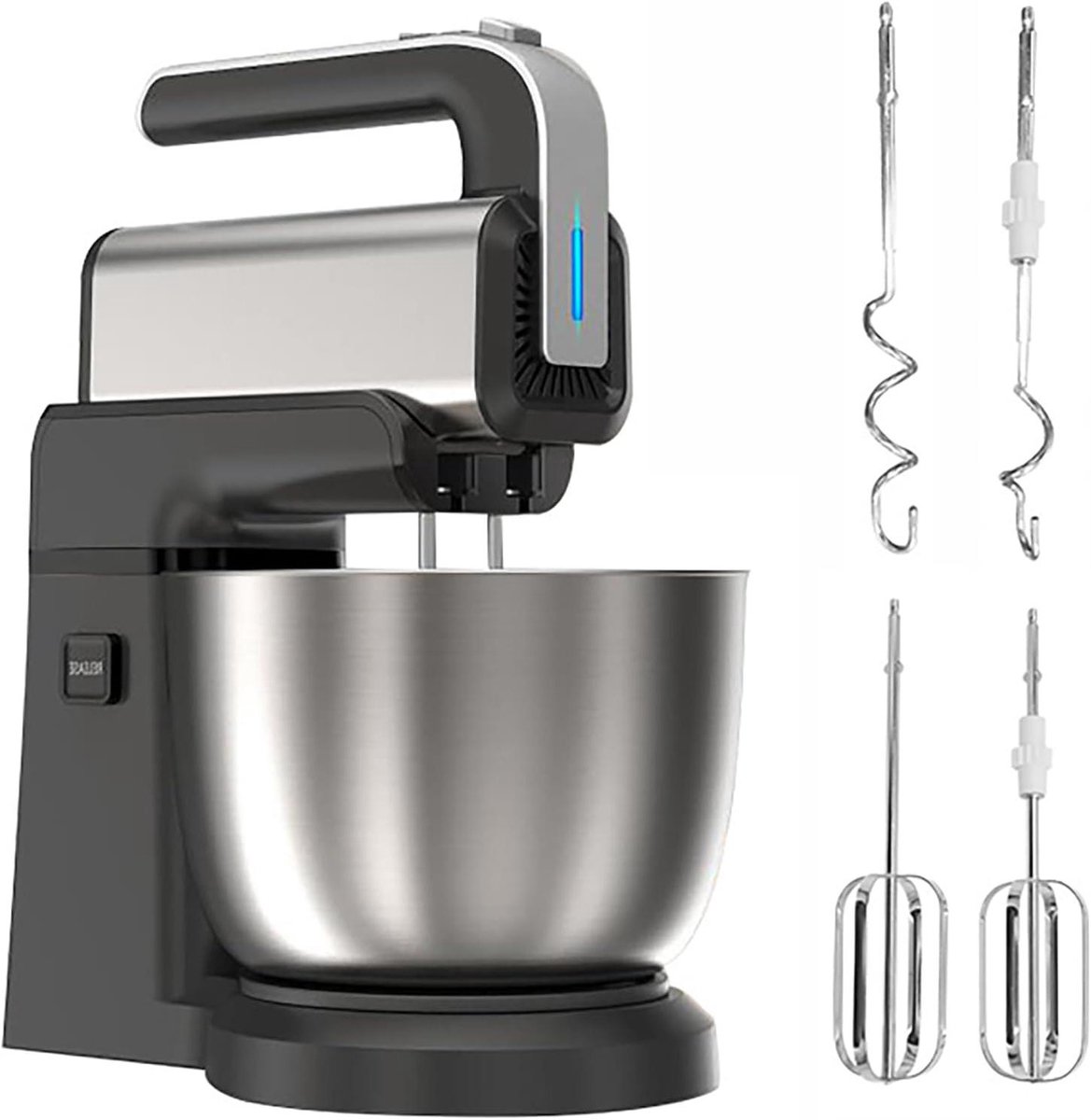 Elektrische Keukenmixer - Handmixer Staande Mixer - Bakken en Koken - 5 Snelheidsstanden - 35 liter kom - Zwart