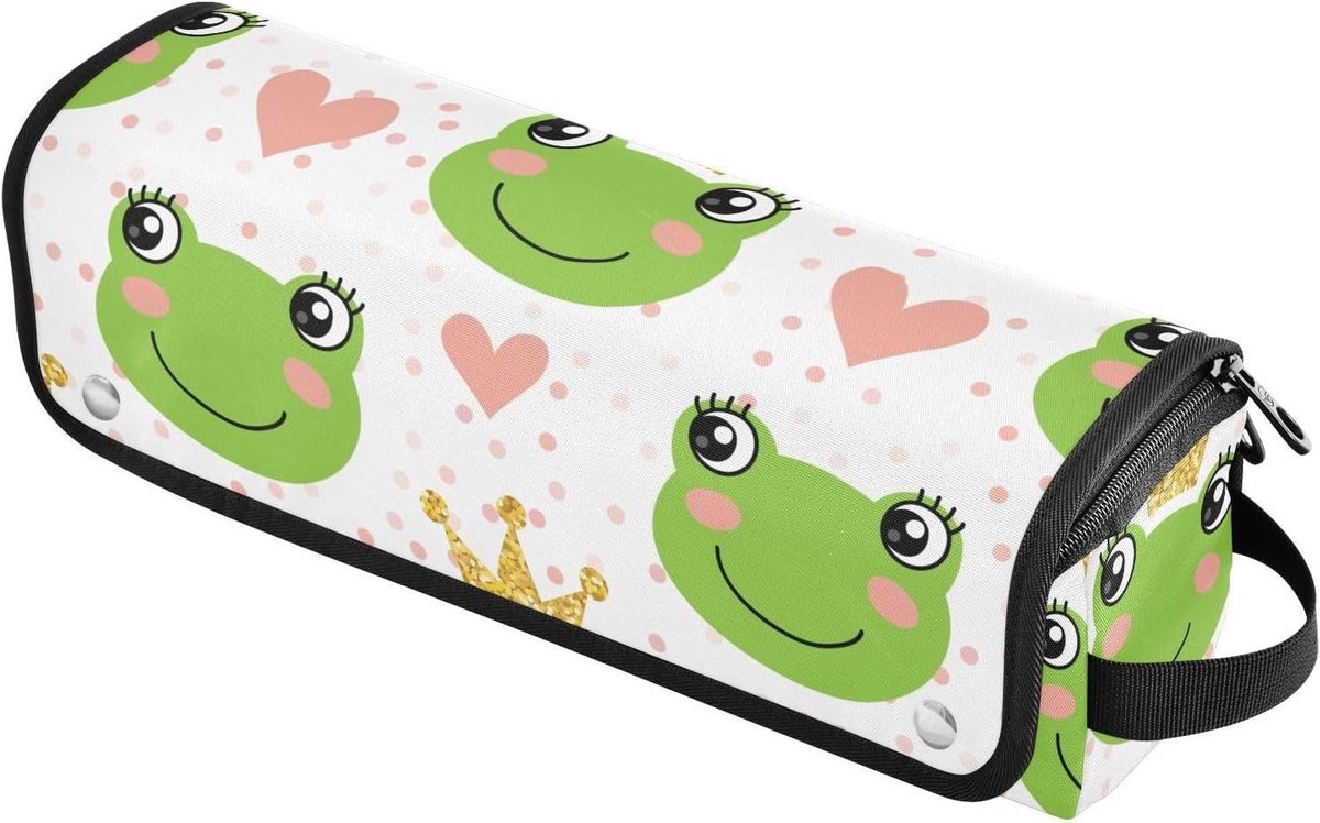 Reistas Haargereedschap - Etui Hittebestendig - Styling Onderweg - Magnetisch Afneembaar - 37 x 10 x 10 cm - Groen Cartoon