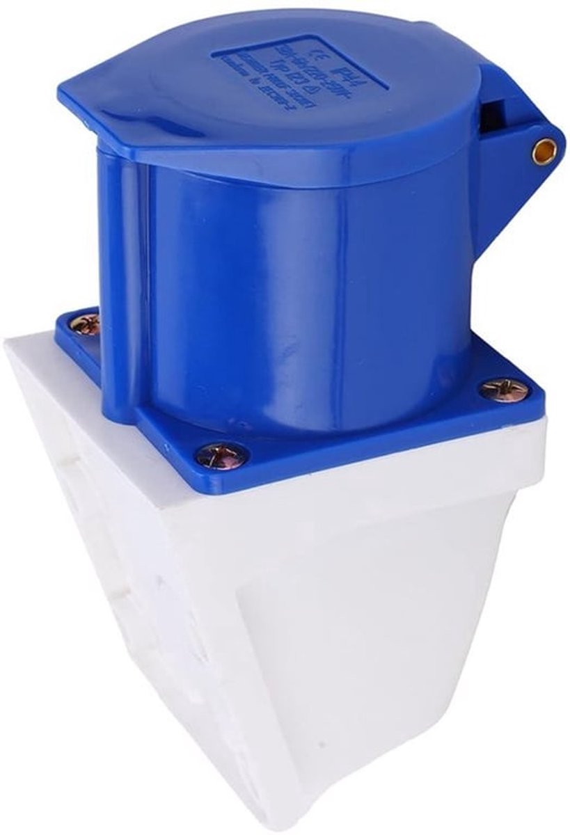 Sterke stroom IP44 wandcontactdoos - industrieel stopcontact enkelfasig 32 A 220-250 V - buitenwandcontactdoos met deksel