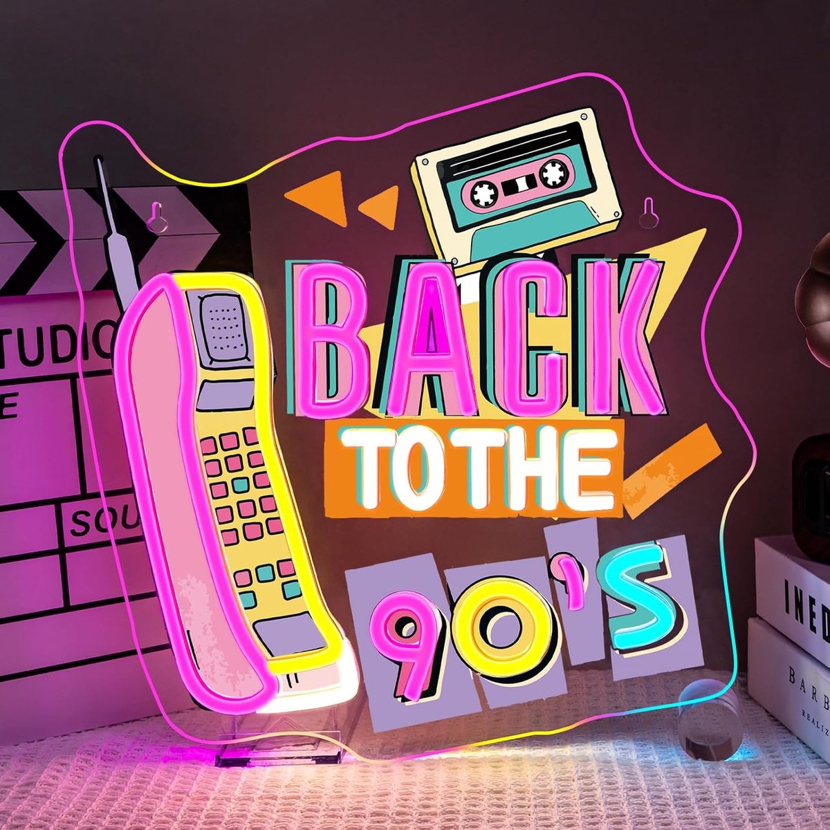 Neon sign led - Back to the 90s - kleurrijk ontwerp - sfeervolle verlichting - ShopVlot