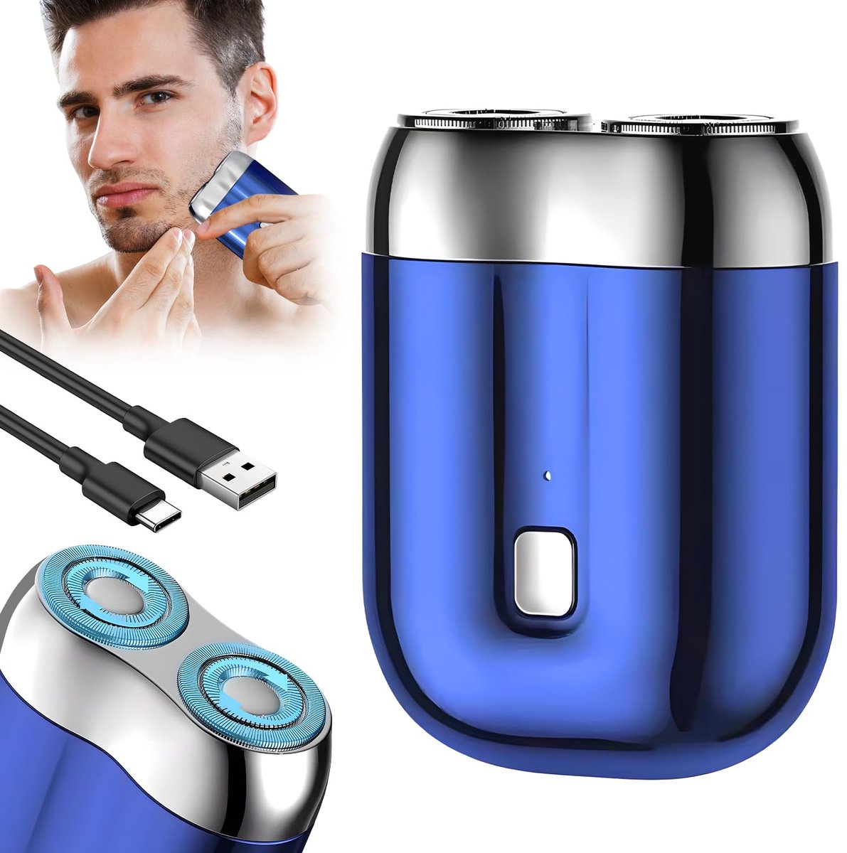 Mini scheerapparaat - draagbaar en waterdicht - USB oplaadbaar - perfect voor thuis en reizen - ShopVlot