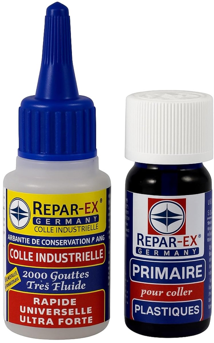 Superlijm 20g + Primer 10ml - Voor Moeilijke Kunststoffen - Universeel voor Metaal, Hout, Rubber - Inclusief Pipetten - ShopVlot